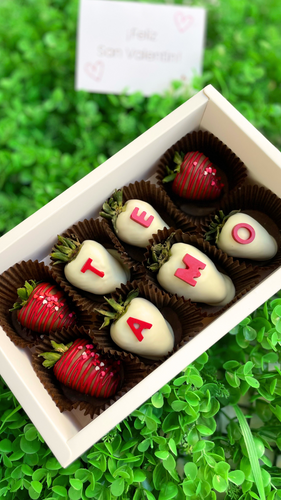 Caja Te Amo de 8 fresas